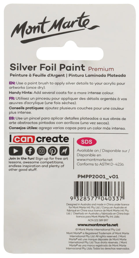 MM Silver Foil Paint 20ml