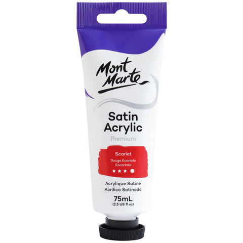MM Satin Acrylic 75ml - Scarlet
