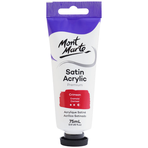 MM Satin Acrylic 75ml - Crimson