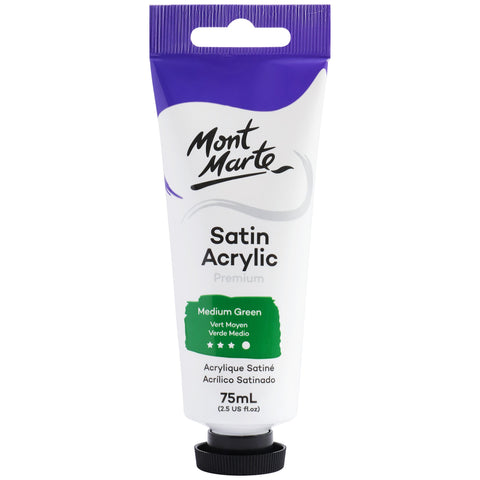 MM Satin Acrylic 75ml - Medium Green