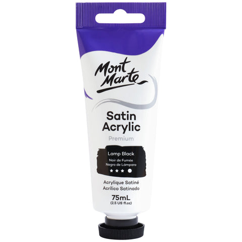 MM Satin Acrylic 75ml - Lamp Black
